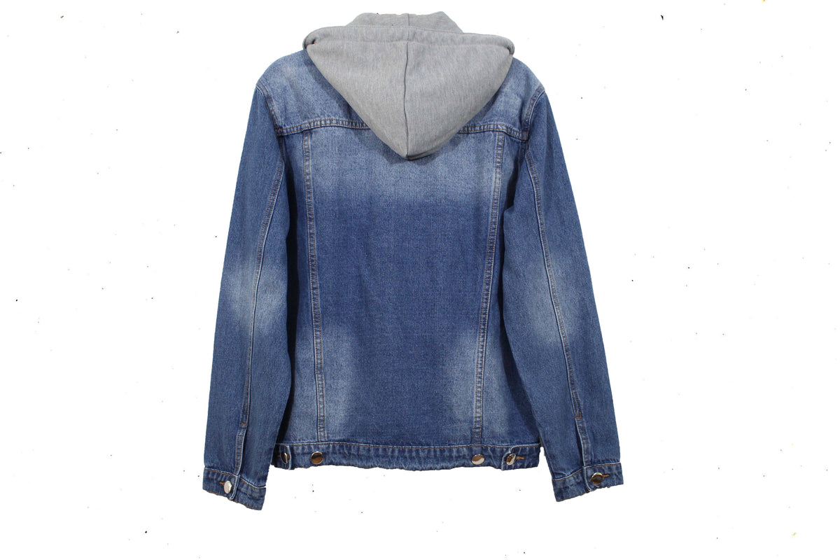 Zara hooded denim 2025 jacket