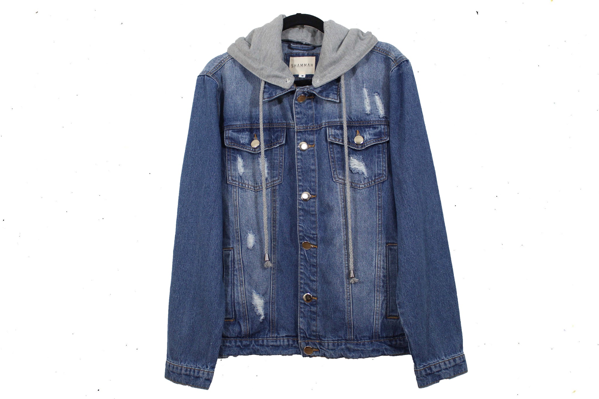 Mens online denim hoodie