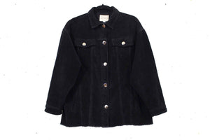 Black Corduroy Dad Jacket (UNISEX)
