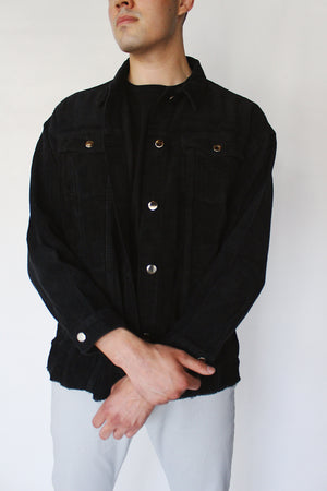 Black Corduroy Dad Jacket (UNISEX)